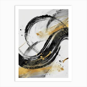 Asian Brushstrokes Canvas Print Art Print