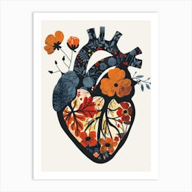 Heart With Flowers 6 Art Print