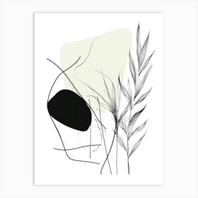 Abstract Black And White Painting 2 Art Print