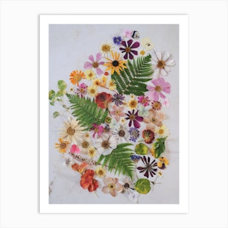 Floral And Fern Art Print