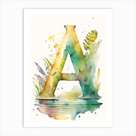 A  Letter, Alphabet Storybook Watercolour 1 Art Print