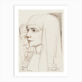 Portrait Of Treesje Westermann, Mother Thérèse Huf Of Bethany (1927), Jan Toorop Art Print