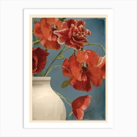 Poppies in Vase 1 Art Print