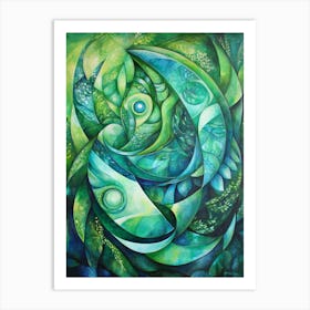 Abstract Fish Painting Art Art Print