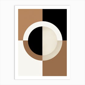 Beige Bauhaus Noir Art Print