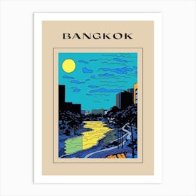 Minimal Design Style Of Bangkok, Thailand 3 Poster Art Print