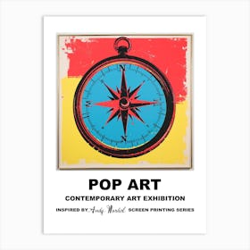 Compass Pop Art 4 Art Print