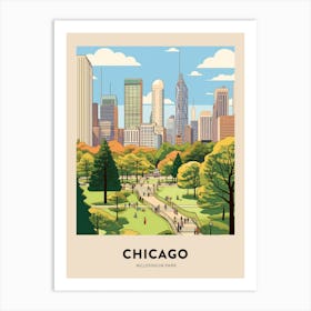 Millennium Park 4 Chicago Travel Poster Art Print