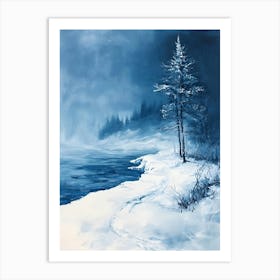 Minimal Winter Scene 1 Art Print