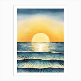 Sunset Over The Ocean 74 Art Print