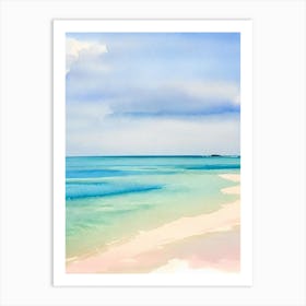 Grande Anse Des Salines, Martinique Watercolour Art Print