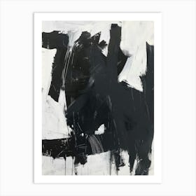 Black And White Abstract Painting 28 Art Print