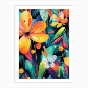 Colorful Floral Pattern Art Print