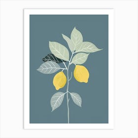 Lemon Tree Flat Illustration 5 Art Print