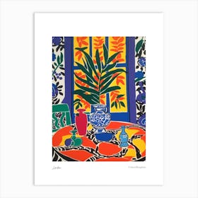 London United Kingdom Matisse Style 3 Watercolour Travel Poster Art Print