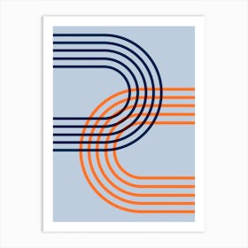 Counterbalance Orange Blue Art Print