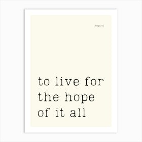 Taylor Swift To Live For The Hope Of It All 3 Poster