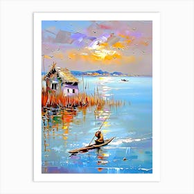 Sunset By The Lake 2 Art Print