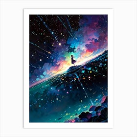 Girl In The Sky 3 Art Print