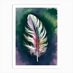 Watercolor Feather Painting 1 Art Print