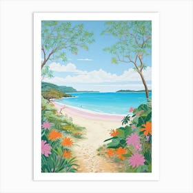 Four Mile Beach, Australia, Matisse And Rousseau Style 1 Art Print
