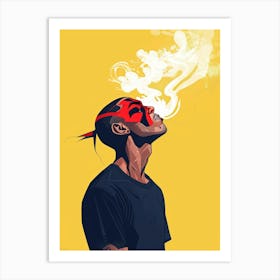 Man Smoking A Cigarette 3 Art Print