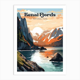 Kenai Fjords National Park Alaska Nature Travel Art Art Print