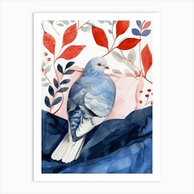 Dove bird animal illustration art Art Print