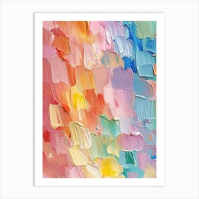 Pastels Impasto Strokes 6 Art Print