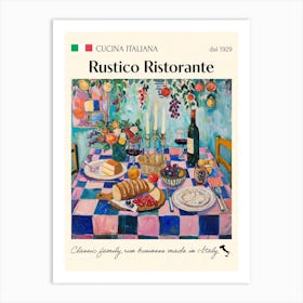 Rustico Ristorante Trattoria Italian Poster Food Kitchen Art Print