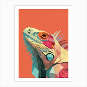 Rhinoceros Iguana Abstract Modern Illustration 2 Art Print