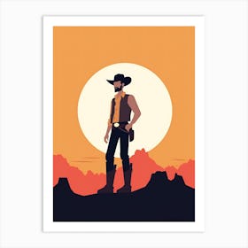 Timeless Cowboy Reflections Art Print