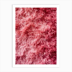 Pink Fur Background Art Print