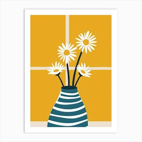 Daisies In A Vase 9 Art Print