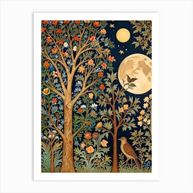 William Morris Moonlight In The Forest 22 Art Print