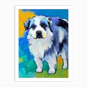 Newfoundland Fauvist Style Dog Art Print