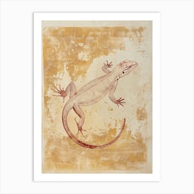 Lizard Block Print 2 Art Print