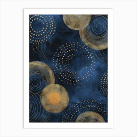 Gold Circles Art Print