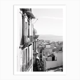 Cagliari, Italy, Black And White Photography 3 Art Print