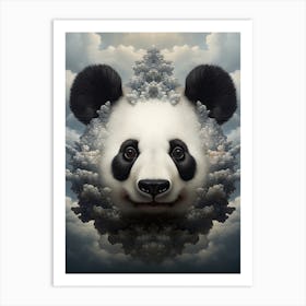 Panda Art In Precisionism Style 3 Art Print