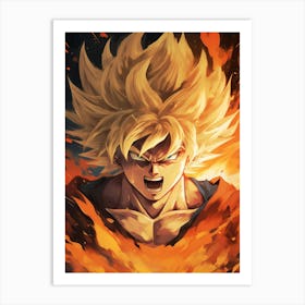 Dragon Ball Z Wallpaper 27 Art Print