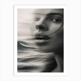 Girl In The Ocean Art Print