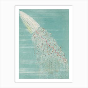 Vintage Jellyfish In Flight Art Print