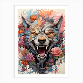 Wolf Head 2 Art Print