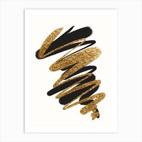 Gold and Black 1 Art Print