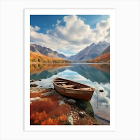 Boat On A Lake 7 Art Print