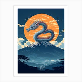 Dragon On Mt Fuji Affiche