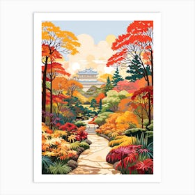 Atlanta Botanical Garden, Usa In Autumn Fall Illustration 0 Art Print