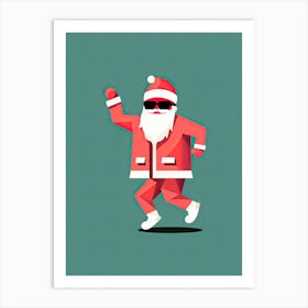 Santa Claus Dance Art Print