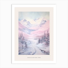 Dreamy Winter National Park Poster  Vanoise National Park France 1 Art Print